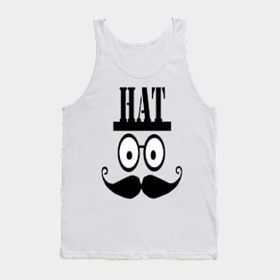 funny face with HAT Tank Top